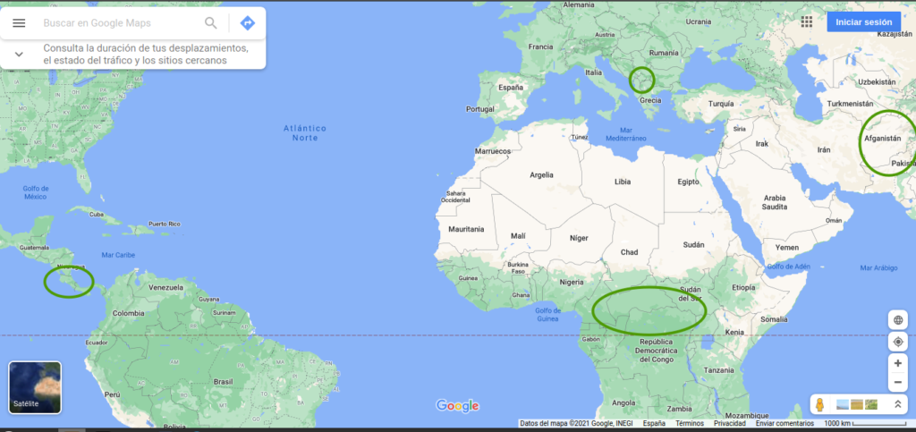 Mapa posibilidadesde viaje